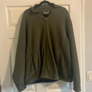 REI | Zip-Up Fleece Jacket | XL | Army Green | Slightly Worn